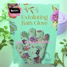New Bath And Body Floral Green Exfoliating Bath Glove
