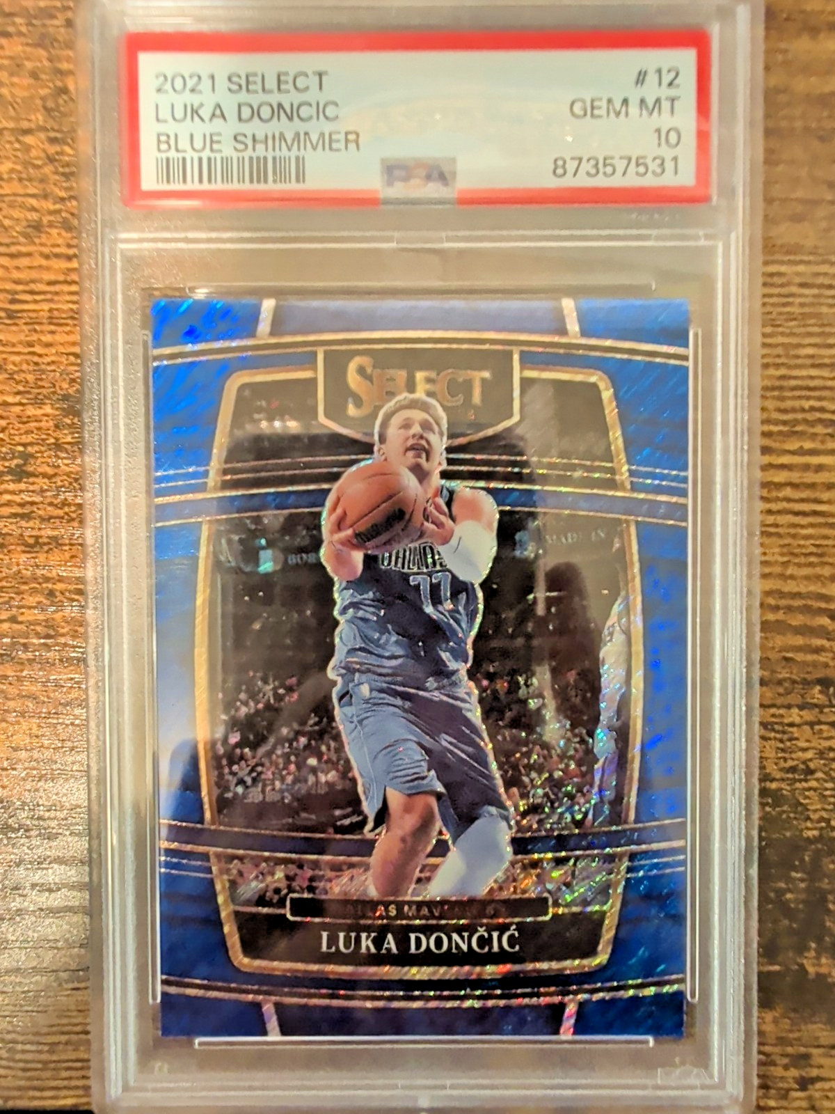 2021 PANINI SELECT BLUE SHIMMER #12 LUKA DONCIC PSA 10