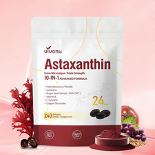 10 in 1 Astaxanthin Supplements 24Mg, 4 Month Supply, Astaxantina Antioxidant fr