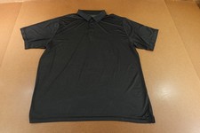 Under Armour Mens Size 2XL Loose Fit Black Gray Printed Short Sleeve Polo Shirt