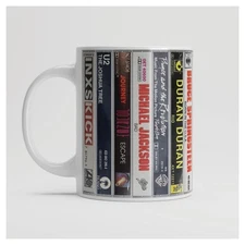 Sips of the 80s – Classic Album Covers Retro Cassette Coffee Tea Mug