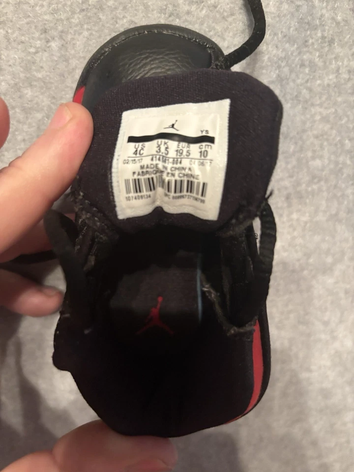 Nike Air Jordan 13 Retro BT Infantil Tenis Niño’s Talla 4C Negro/Verdadero-Rojo Blanco Foto 4 de 4