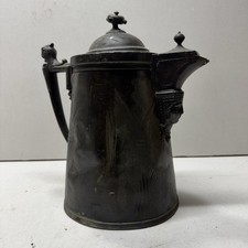 1854 Reed & Barton Silver Plate Etched Water Jug Pitcher Antique Pitcher