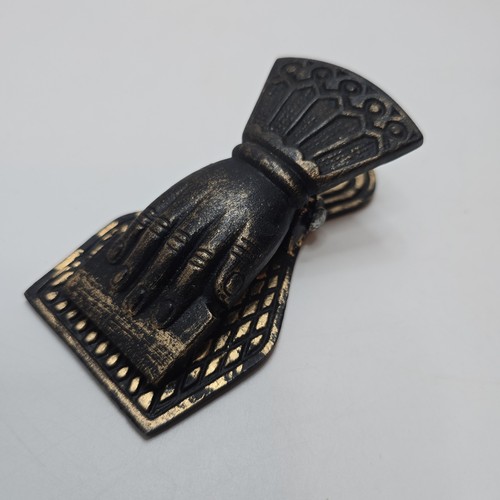 Vintage Victorian Brass Handcrafted Embossed Wax Casted Handshape Letter Clip