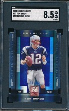 TOM BRADY 2008 DONRUSS ELITE ASPIRATIONS #/88 SGC 8.5 NM-MT+ CARD #57!
