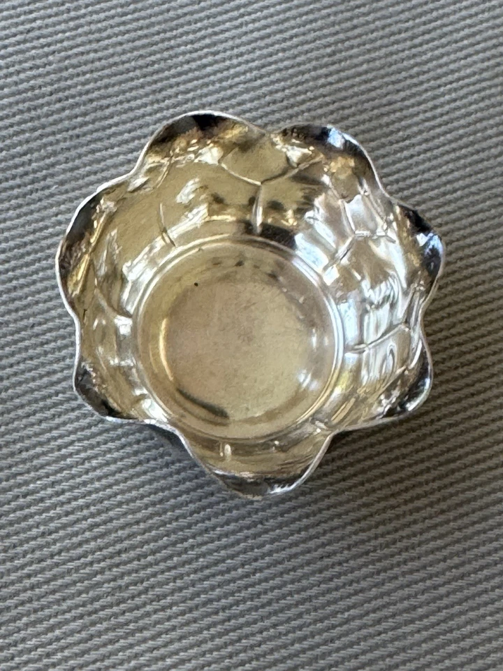 Старинный 1900 Shiebler из чистого серебра соляной погреб с золотой позолоченной внутренней стирки - Изображение 4 из 4