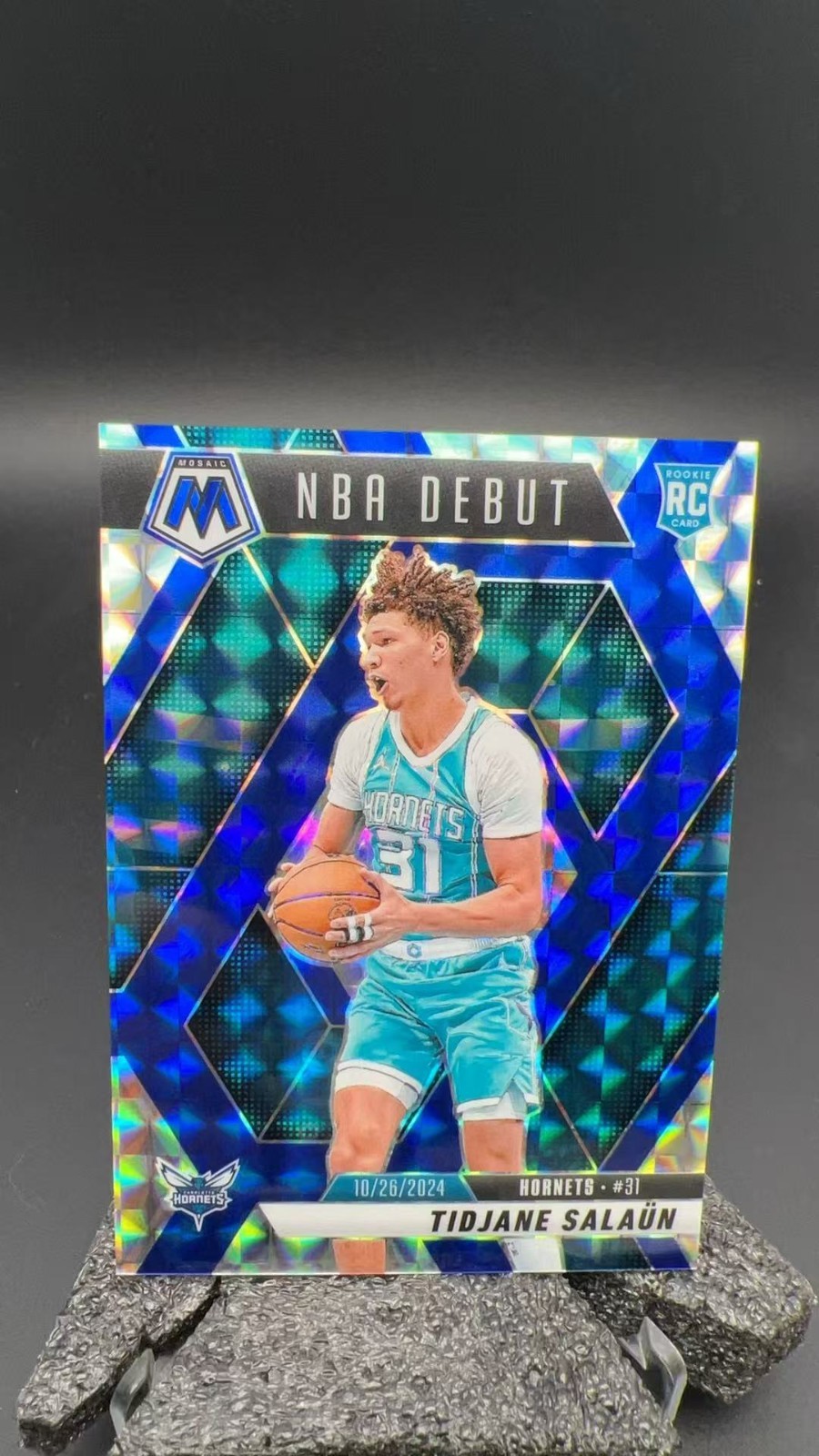 2024-25 Panini Mosaic Tidjane Salaun RC NBA Debut Choice Blue /45 #15775 JC