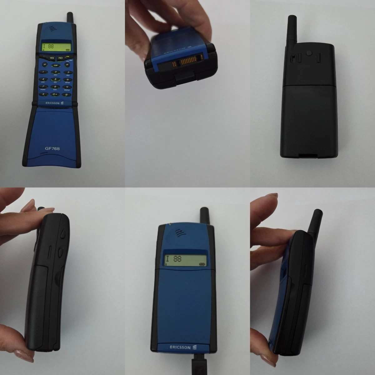 Scocca Completa Per Telefono Ericsson GF788, Blu Scuro, Nuova
