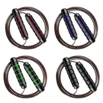 Steel Jumping Rope Adjustable Speed Fitness Working Tangle-Free Skipping Rope