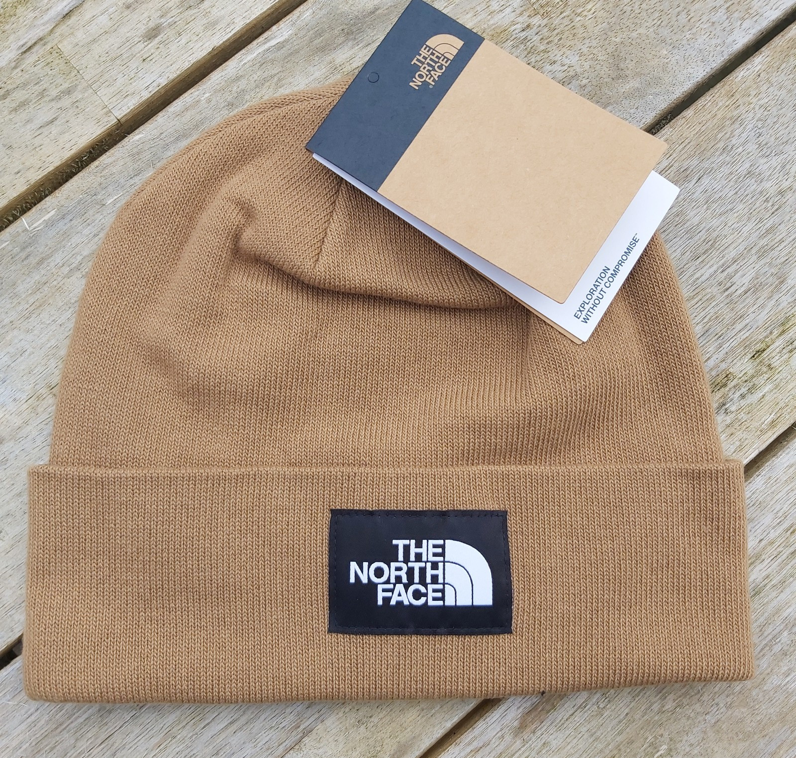 Genuine THE NORTH FACE Utility Brown Dockworker BEANIE Hat Knitted UNISEX NFbox1