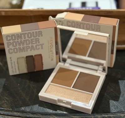 Lot Of 2 Makeup Revolution Contour Powder Compact Palette LIGHT & MEDIUM NIB