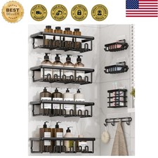 8 Pack Adhesive Rustproof Shower Caddy with Soap Dishes, Toothbrush Holder ...