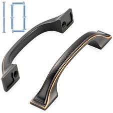 10 Pack 3 in Oil Rubbed Bronze Cabinet Pulls, Drawer Handles 1958