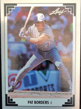 Leaf 1991 Pat Borders #23 Toronto Blue Jays MLB Base Set Baseball Card