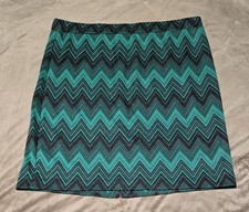 Cato Green Chevron Pencil Skirt With Slit Xl