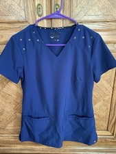 Adorable HeartSoul Navy Scrub Top