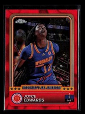 2024 Topps Chrome McDonald's All American Joyce Edwards #3 Red Refractor /125