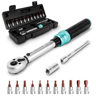 BLUEMARS 1/4" Torque Wrench Set 1–25 Nm 72-Tooth Click Wrench Bike Motorcycle - Image 1 of 4