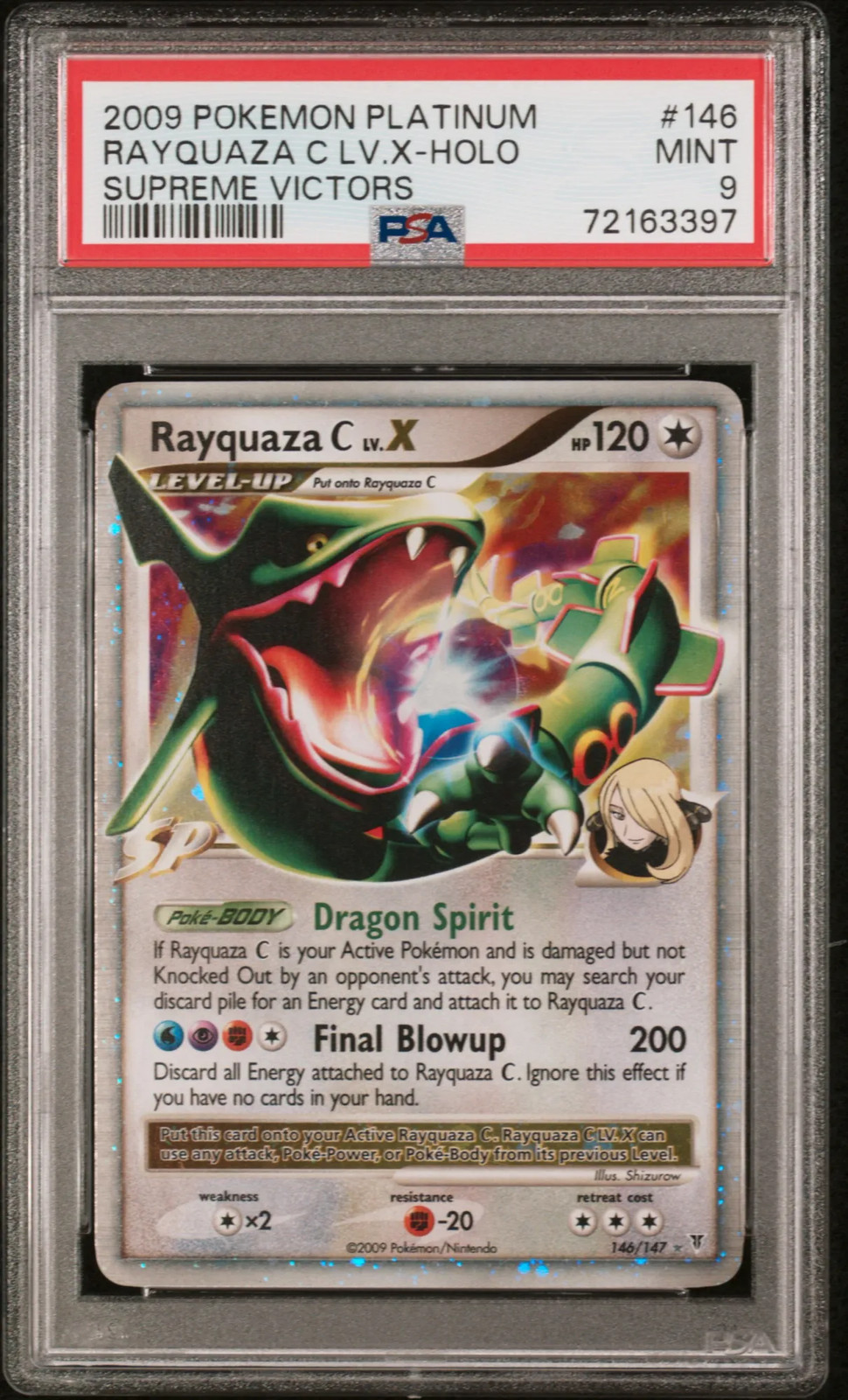 2009 Pokemon Platinum Supreme Victors Rayquaza C LV X #146 Supreme Victors PSA 9