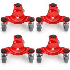 ZEAYEA 4 Pack Steel Tri-Dolly, 200 lbs Load Capacity 3 Wheel Mover's Dolly fo...