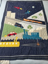 Pottery Barn Baby Blanket / Quilt Multicolor Cotton