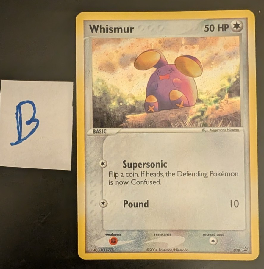 2004 Pokemon Whismur 019 Black Star Promo Holo