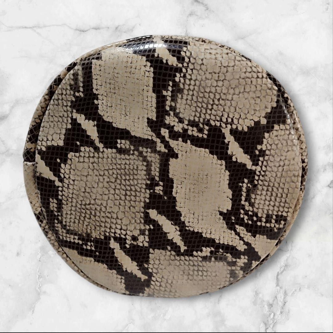 Marco Masi Python Pattern Drawstring Bag Beige Le… - image 7