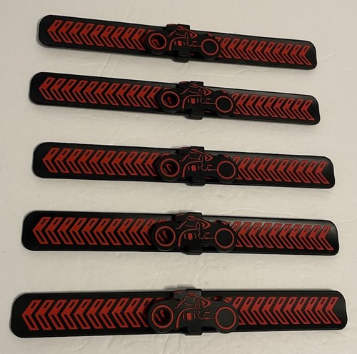 Disney Parks TRON Lightcycle Run Ride SLAP BRACELET Legacy Lot Of 5 - EUC