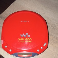 RARE RED Sony CD Walkman D-E220 Portable CD Player ESP MAX Tested Excellent