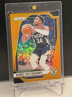 GIANNIS Antetokounmpo ORANGE PRIZM /49 2024-25 Refractor Bucks Heat Greek Freak