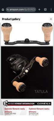 GOMEXUS Cork Power Handle 100mm for  Shimano SLX Tranx Curado DC Baitcast Reel