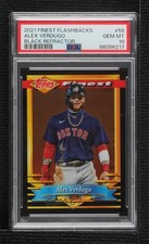 2021 Finest Flashbacks Black Refractor 10/25 Alex Verdugo #55 PSA 10 GEM MT 0e2x
