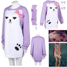 Girl Group Idol K-P:DH‌ Mira Cosplay Bear Hoodie Kids Adult Girl Pajamas Pyjamas