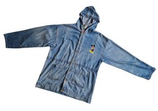 Vintage Mickey Inc. Denim Hooded Top 1990s Disney Women's Xl Jacket Embroidered