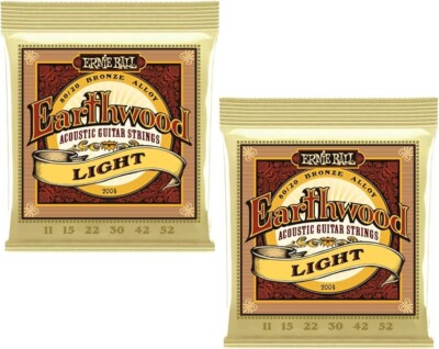 Ernie Ball 2006 Earthwood 80/20 Bronze Extra Light Acoustic Guitar Strings 2Pack