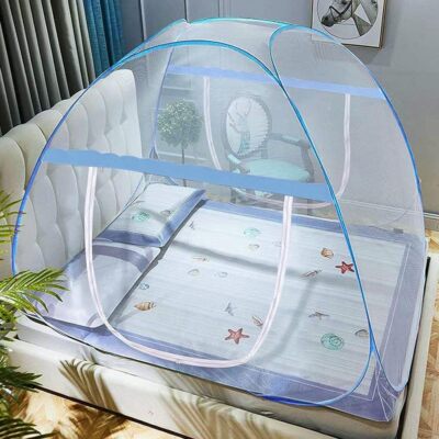 Moskitonetz Betthimmel Fliegennetz Pop-Up Insektennetz Mückennetz Baldachin Bett