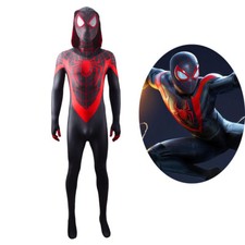 Spider-Man Costume Cosplay Bodysuit Miles Morales Female Jumpsuit For Kids Adult