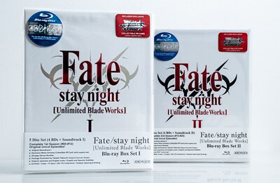 Fate Stay Night Unlimited Blade Works Vol 1 & 2 Aniplex Box Set Blu-ray Limited
