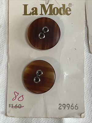 LA MODE Tortoise, ￼19 mm 3/4”BUTTONS MADE IN JAPAN & ITALY 5