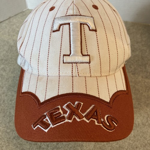 Gorra a rayas naranja quemado de la Universidad de Texas con tirantes - Imagen 3 de 6