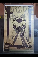 RARE GOLD Metal Donald Trump Absolute BATMAN BLACKOUT Homage COMIC 