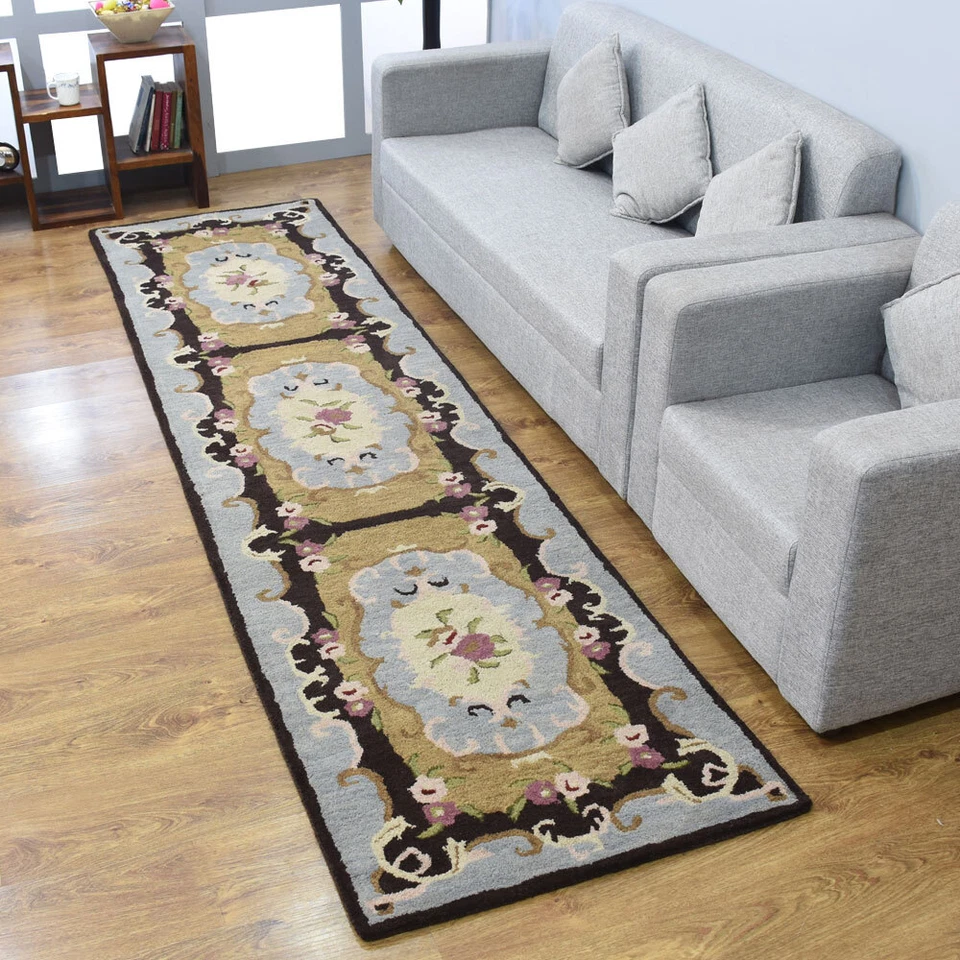 Victorian Style Aubusson All Sizes Area Rug Hand-tufted Wool Carpet - Image 2 of 4