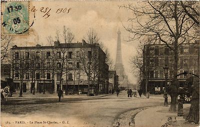 AK Paris 15. Paris-La Place St-Charles (311847)