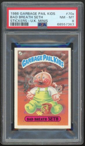 Topps Garbage Pail Kids 2nd Series UK Minis #70a Bad Breath Seth PSA 8 NM-MINT - Picture 1 of 2