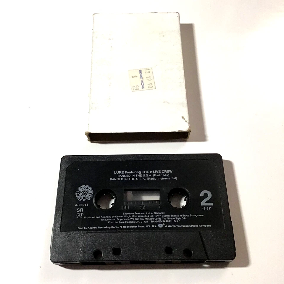 Luke Featuring 2 Live Crew промо кассетный сингл «Banned In The U.S.A.» - Изображение 2 из 2