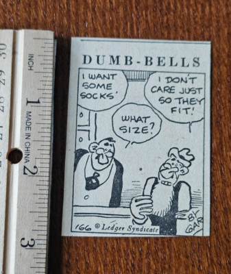 DUMB-BELLS COMIC 166 from 1936 Philadelphia Newspaper