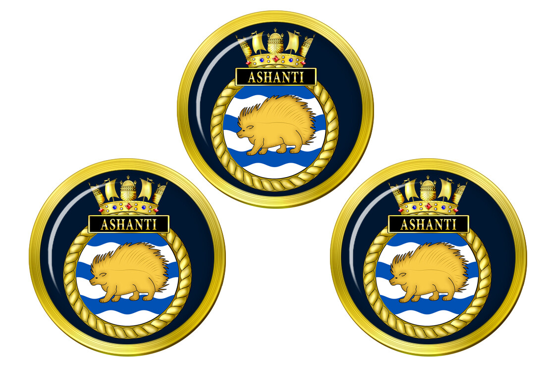 HMS Ashanti Royal Navy Golf Ball Markers