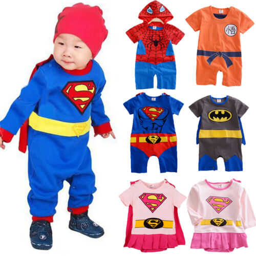 Spiderman Superheld Baby Kinder Kleinkind Mädche Jungen Kleidung Kostüm Overalls