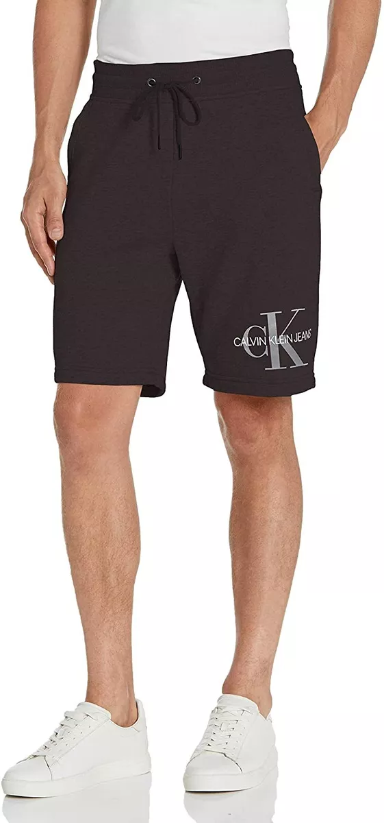 Calvin Klein Jeans Mid Rise Monogram Shorts, Black (10)