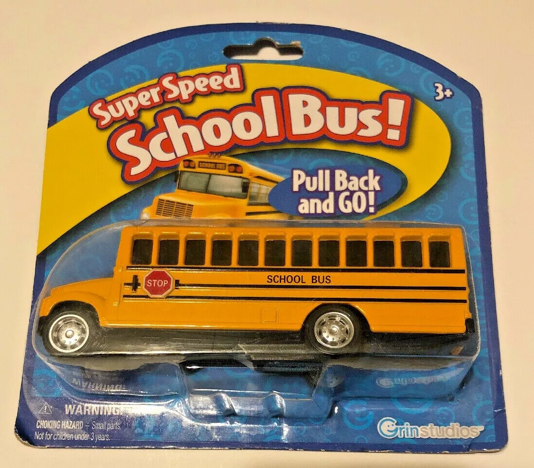 Super Speed School Bus Toy PULL BACK AND GO 5 INCHES LONG